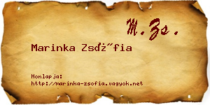 Marinka Zsófia névjegykártya
