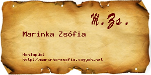 Marinka Zsófia névjegykártya