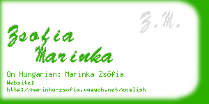 zsofia marinka business card