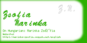 zsofia marinka business card